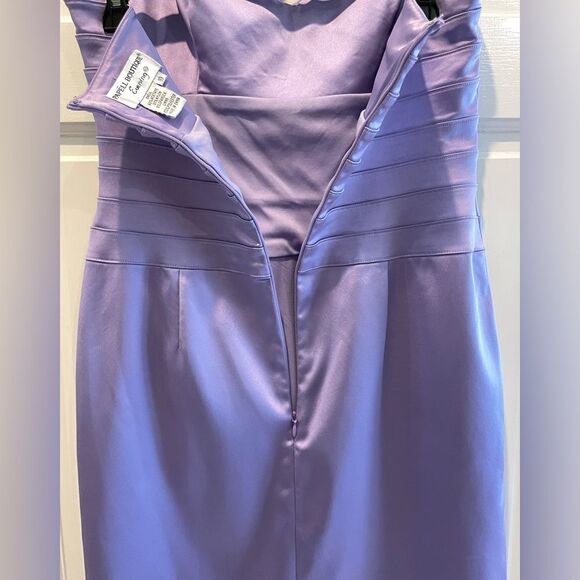 Papell Boutique Evening V-Neck Halter Prom Pencil Dress Lavender Size 10 - Picture 9 of 10